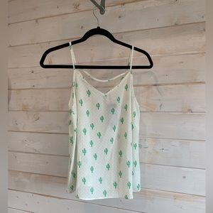 Only | White Cactus Print Camisole NWT